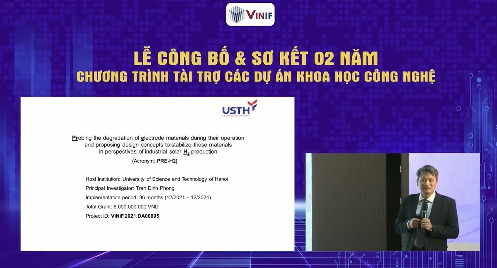 PGS. TS. Trần Đình Phong trình bày về đề tài “Pre-H2”